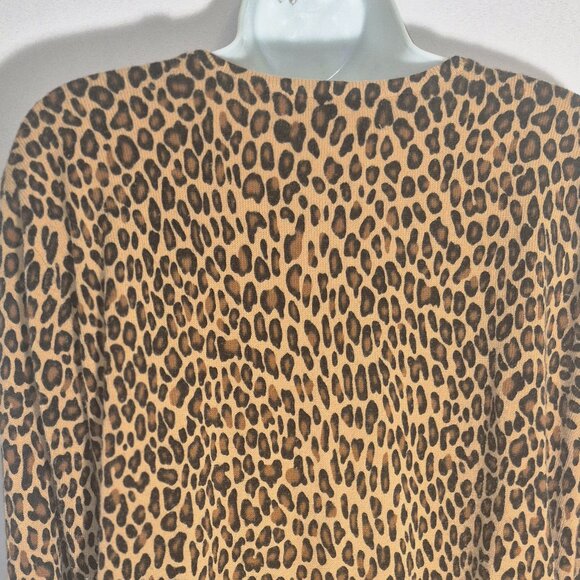 SAG HARBOR animal print, button-front sweater in size XL  NWOT - Picture 14 of 16